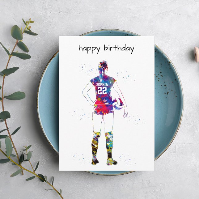 Tarjeta Jugadora de voleibol femenino (Subido por el creador)