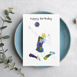Tarjeta Jugadora de voleibol femenino