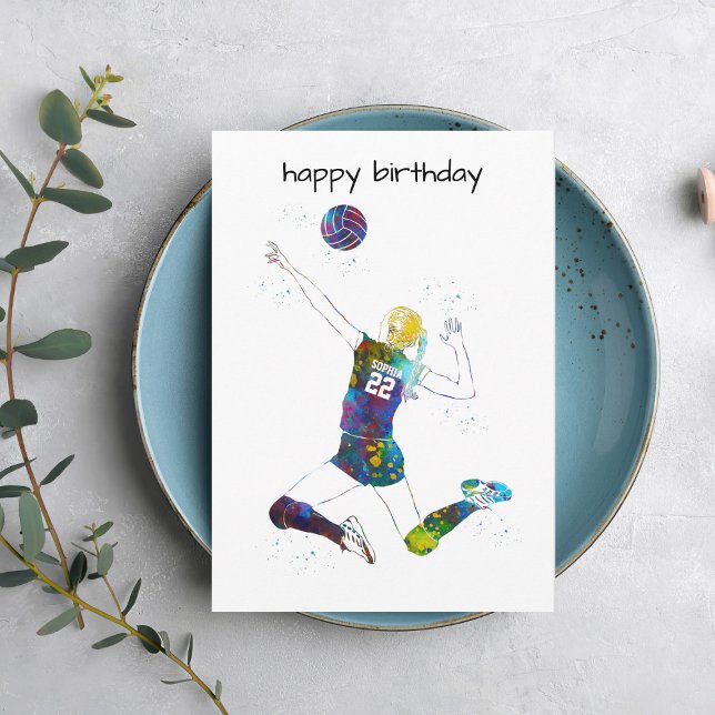 Tarjeta Jugadora de voleibol femenino (Subido por el creador)