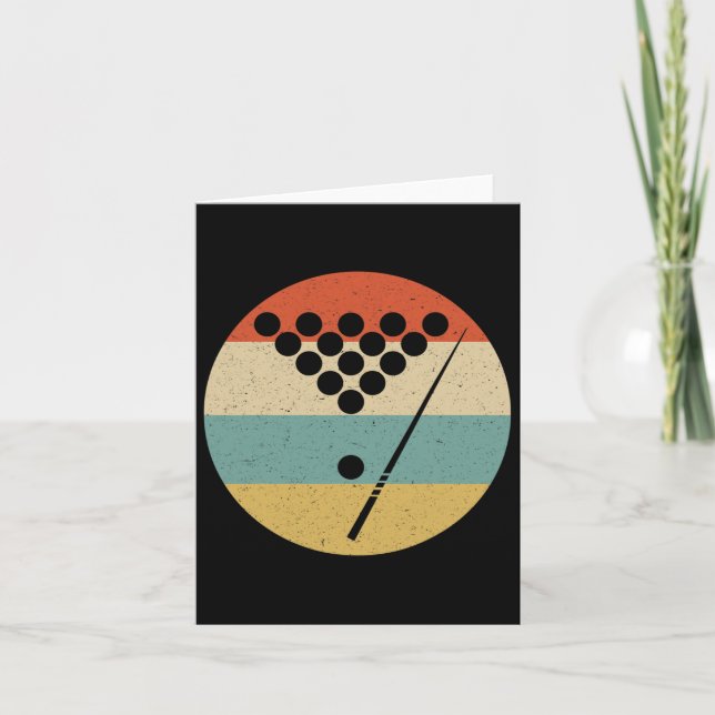 Tarjeta Jugadores Billiards - Pestaña de billar retro vint (Anverso)