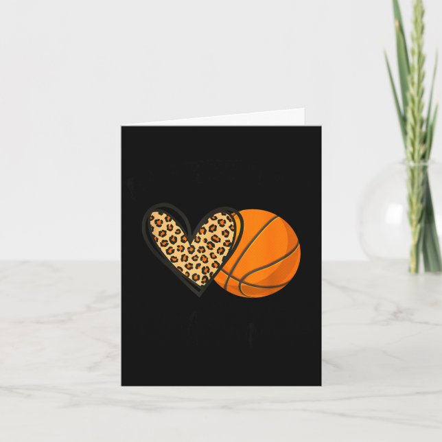 Tarjeta Jugadores de baloncesto corazón de leopardo mimi (Anverso)