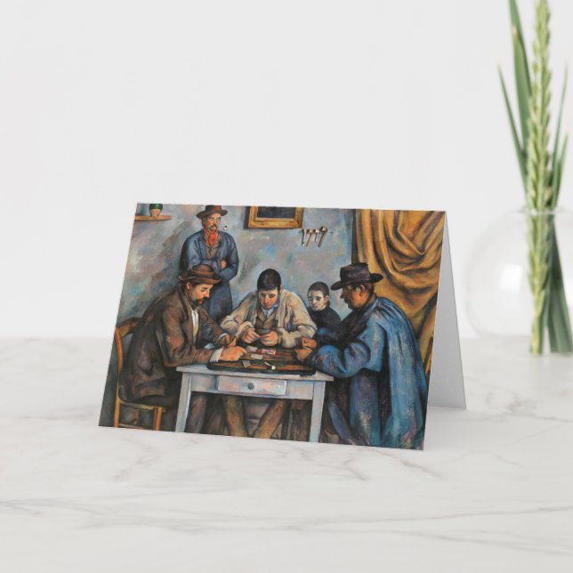 Tarjeta Jugadores de cartas Paul Cezanne Pintura Art (Anverso)
