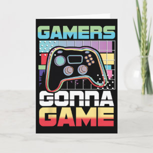 Tarjeta Jugadores Van a Jugar Jugador de Videojuegos Juego
