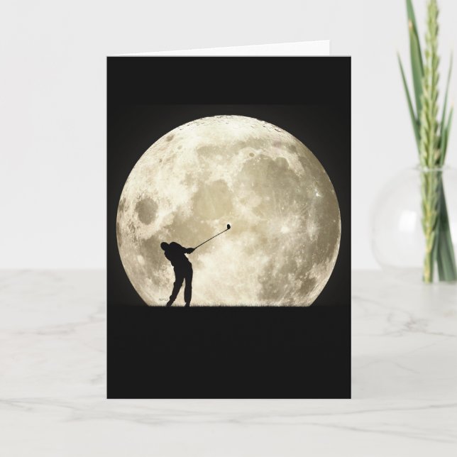 Tarjeta Jugando De Golf De Noche (Anverso)