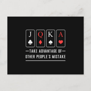 Tarjeta Jugando Día de Casino Tarjetas de Poker Ju