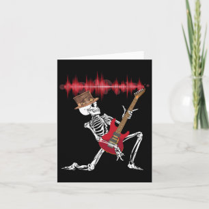 Tarjeta Jugando la guitarra eléctrica Divertida Halloween