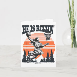 Tarjeta Jugando Pascua De Baloncesto Es Divertido De Rizzi