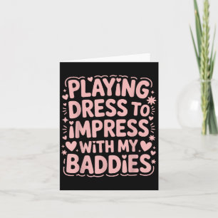 Tarjeta Jugando Vestido Para Imprimir Con Mis Jabaleras Me