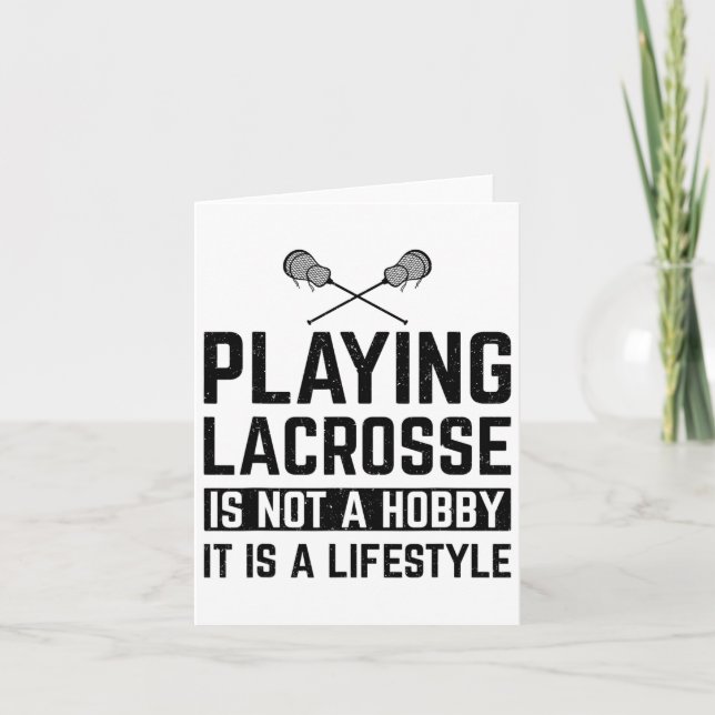 Tarjeta Jugar a Lacrosse no es una perilla (Anverso)
