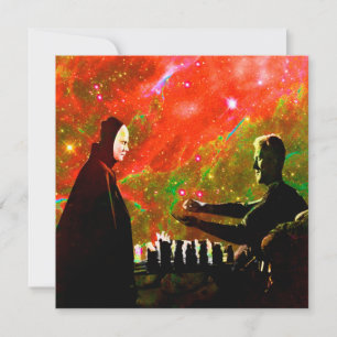 Tarjeta Jugar al ajedrez con muerte