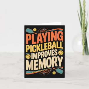 Tarjeta Jugar ckleball mejora la memoria chiste divertido