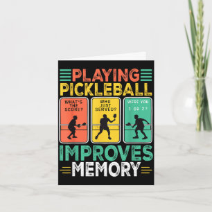 Tarjeta Jugar pickleball mejora la memoria divertido pickl