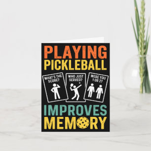Tarjeta Jugar pickleball mejora la memoria divertido vinta