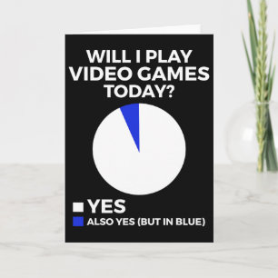Tarjeta ¿Jugaré videojuegos hoy? Divertido jugador de jueg