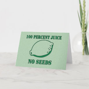 Tarjeta Jugo sin semillas