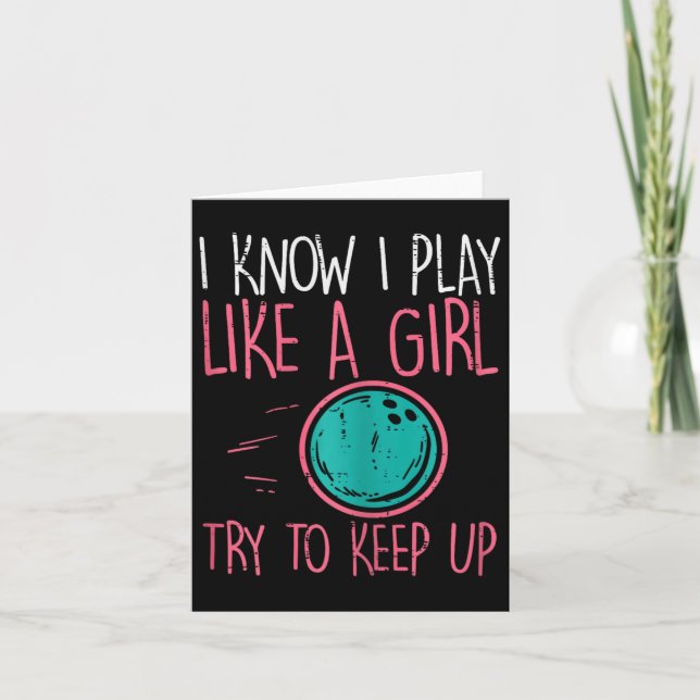 Tarjeta Jugué Como Chica Fun Bowler Chicas Niños Tod (Anverso)