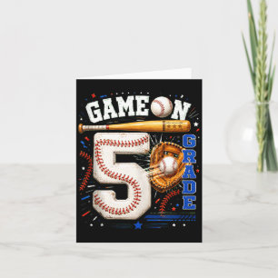 Tarjeta Juguemos béisbol de vuelta al cole de 5º grado qui