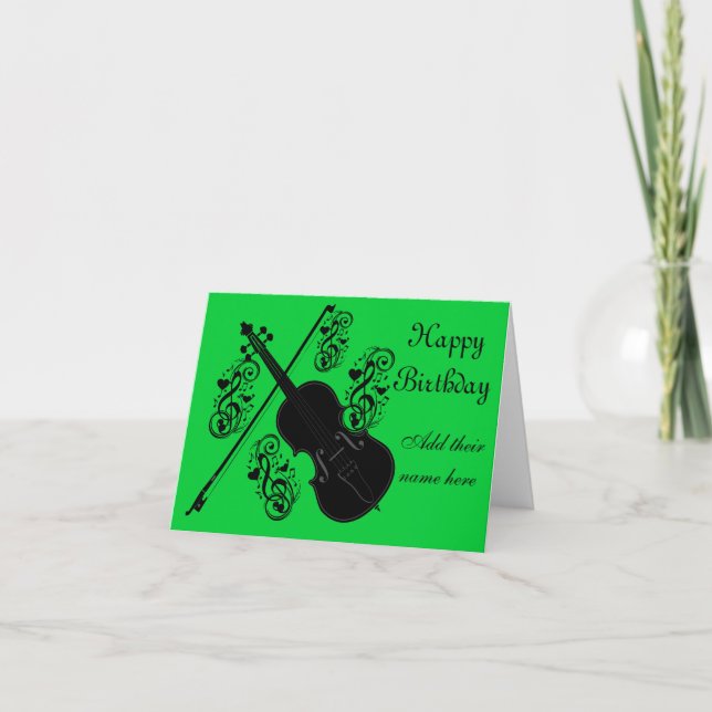 Tarjeta Juguemos, violín_ (Anverso)
