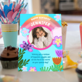 Tarjeta Juguetazo del Jardín del Arcoiris Colorido