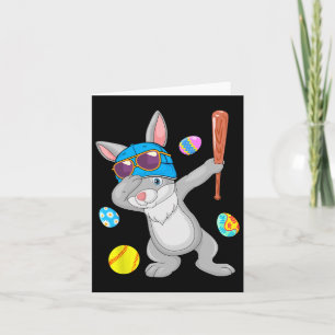 Tarjeta Juguete de disfraces de pascua de softbol de conej
