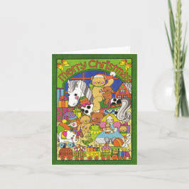 Tarjeta Juguetes de Feliz Navidad