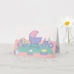 Tarjeta Juguetes juguetes del bebé juguetes color pastel