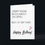 Tarjeta Jui Jitsu Birthday Card<br><div class="desc">Este diseño fue creado a través del arte digital. Se puede personalizar haciendo clic en el botón personalizar y cambiando el color, agregando un nombre, iniciales o tus palabras favoritas. Contáctame en colorflowcreations@gmail.com si quieres tener este diseño en otro producto. Ver más de mis creaciones o seguirme en www.facebook.com/colorflowcreations, www.instagram.com/colorflowcreations,...</div>