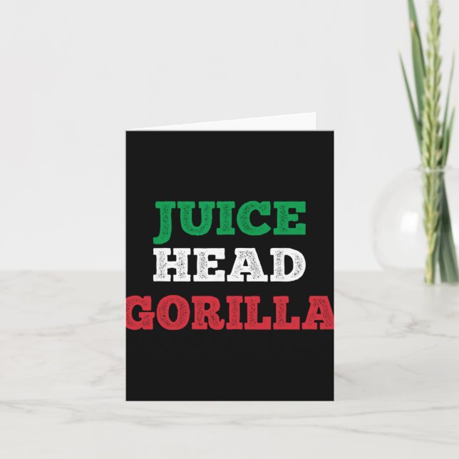 Tarjeta Juicehead Gorilla New Jersey Garden Nj Shore Itali (Anverso)