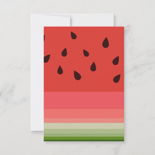 Tarjeta Juicy Delicioso Ripe Watermelon Con Diseño De Semi (Anverso)