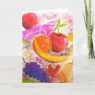 Tarjeta Juicy Fruit Note Card en Pastel de Brad Hines