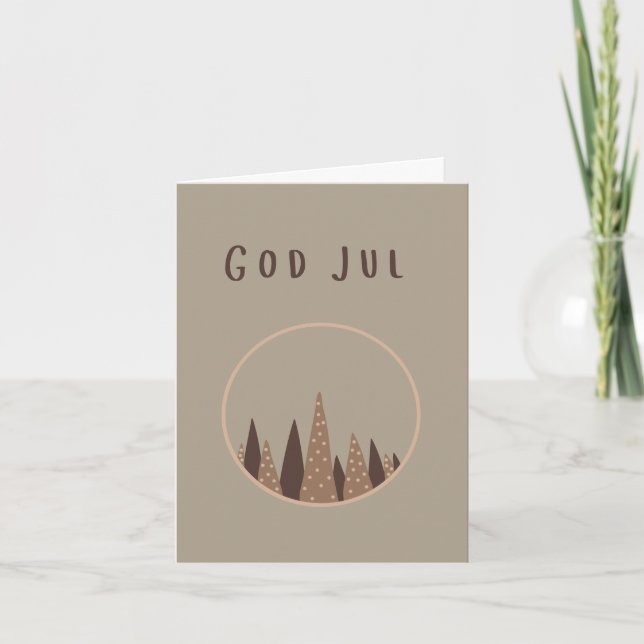 Tarjeta Jul de Dios (julkort) Navidades suecos (Anverso)