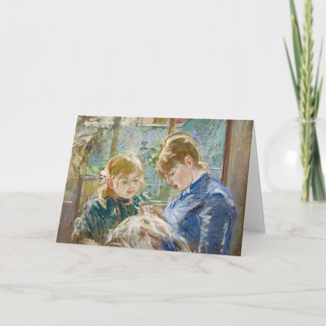Tarjeta Julie con su niñera | Berthe Morisot (Anverso)