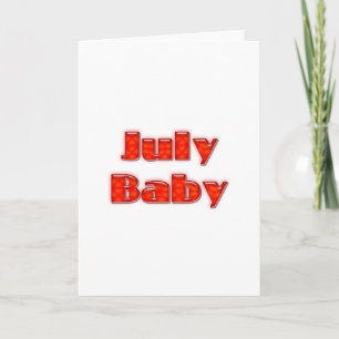 Tarjeta Julio bebé
