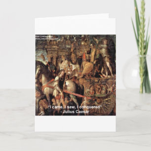 Tarjeta Julio César "Yo conquisté" Cita regalos y tés