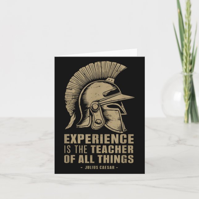 Tarjeta Julius Caesar Cita La Experiencia De Casco Romano  (Anverso)