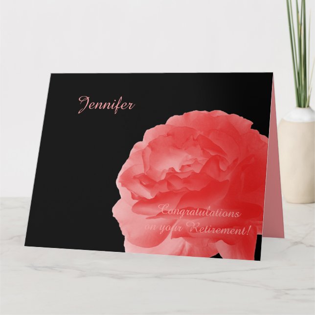 Tarjeta JUMBO: Rosa, felicitaciones por retiro (Anverso)
