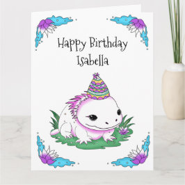Tarjeta Jumbo Sized Personalized Axolotl Cumpleaños
