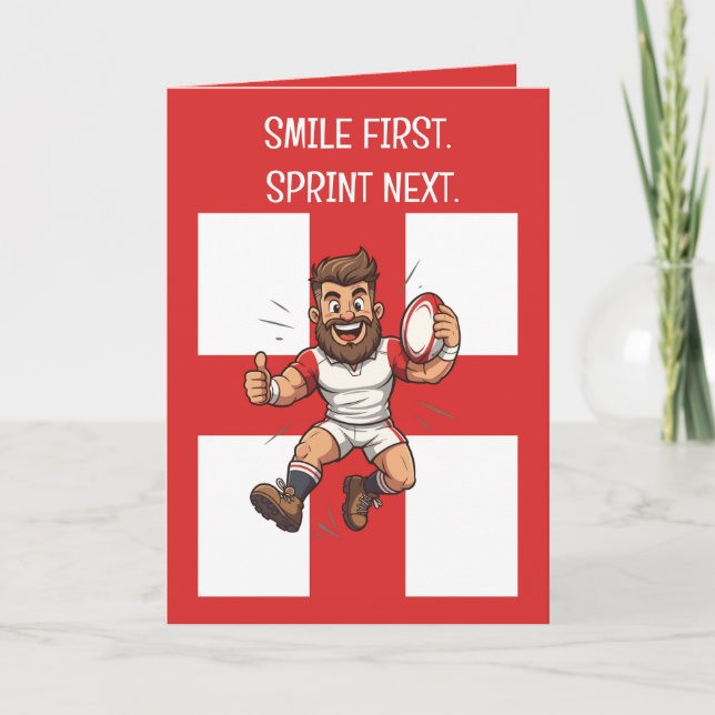 Tarjeta Jump High Play Proud Rugby England (Anverso)