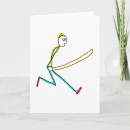 Tarjeta Jump Rope Skipping Stickman