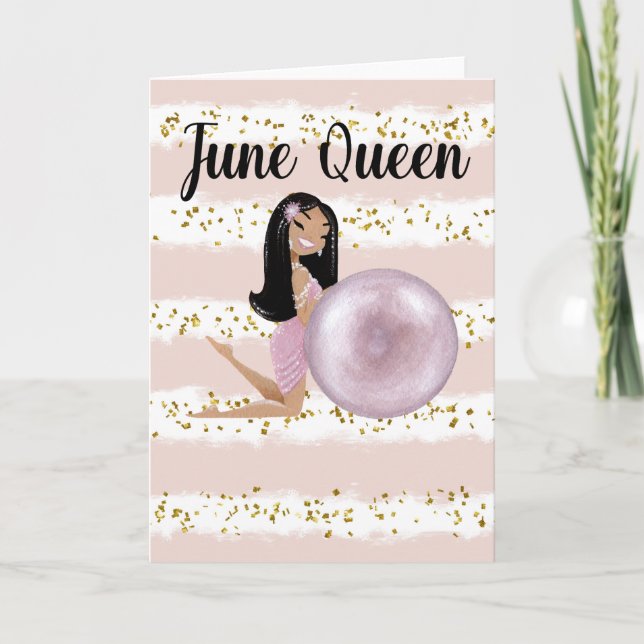 Tarjeta June Birday Card June Queen (Anverso)