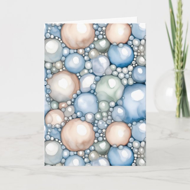 Tarjeta June Birthstone Pearl Birthday Card (Anverso)
