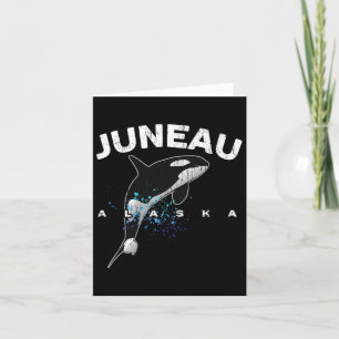 Tarjeta Juneau Alaska Orca Asesino de Ballenas Tradicional