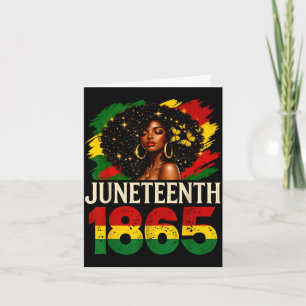 Tarjeta Juneteenth 1865 mujeres negras orgullo afroamerica