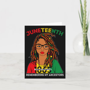 Tarjeta Juneteenth 1865 Recordando a Mis Antepasados Loc'd