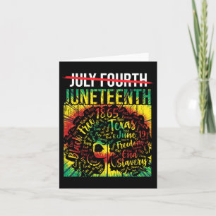 Tarjeta Juneteenth africano mujeres negras Tie Dye Melanin