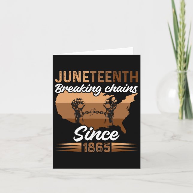 Tarjeta Juneteenth afroamericano 1865 (Anverso)
