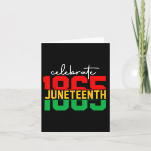 Tarjeta Juneteenth Celebra la Libertad Negra 1865 Historia