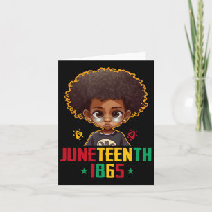 Tarjeta Juneteenth Celebrando 1865 Rey de Piel Morena Geni