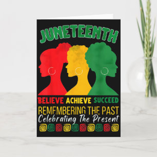 Tarjeta Juneteenth Cree Logra Triunfa Afro Historia Negra