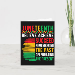 Tarjeta Juneteenth Cree Logra Triunfa Historia Negra M